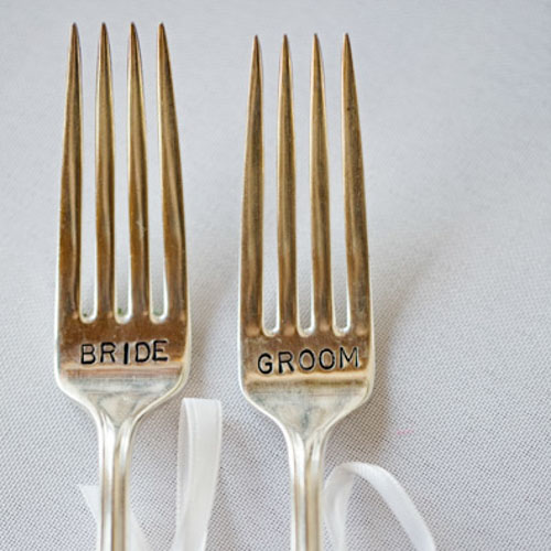 Bride Groom Forks
