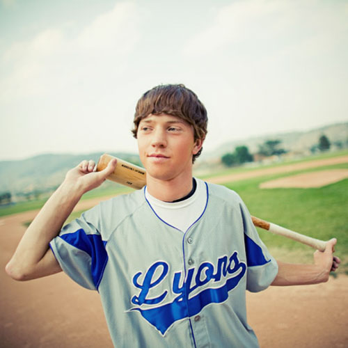 Senior Photo with Baseball