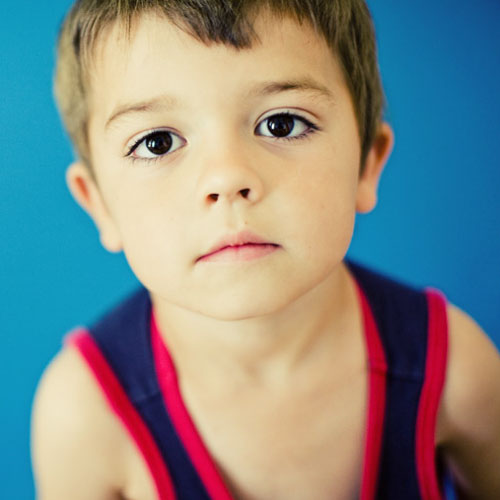 Kid Photo Blue Background