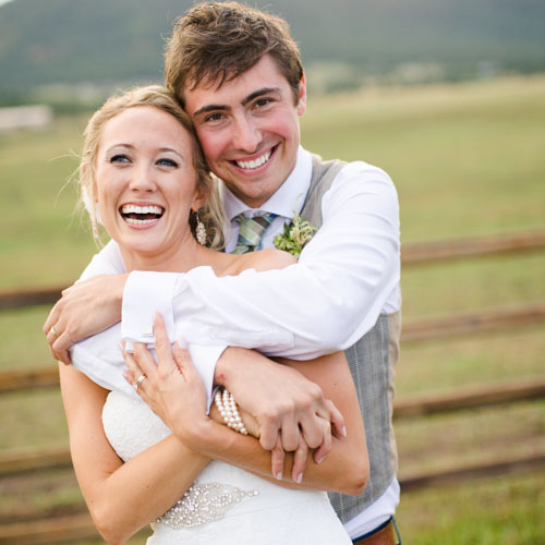 Spruce Mountain Ranch Wedding Bride and Groom