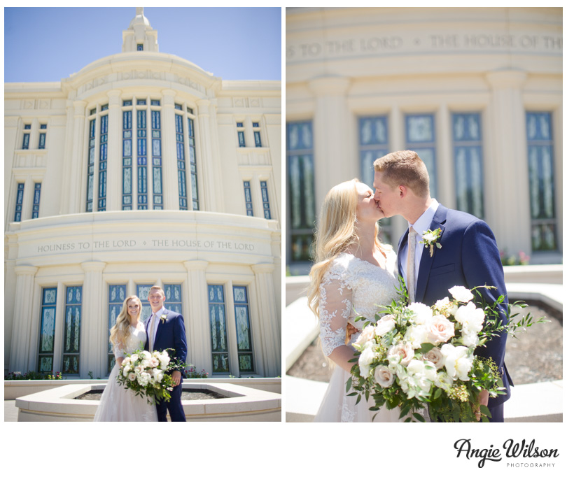 Payson Utah Temple Bride and Groom Photograph