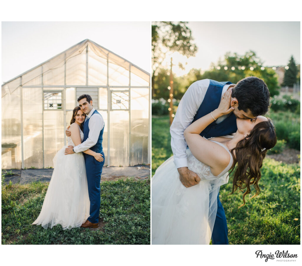 Bride and Groom Greenhouse Shot